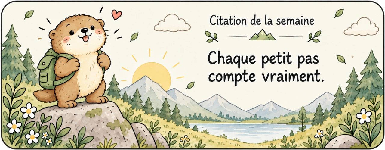 Citation de la semaine : Chaque petit pas compte vraiment